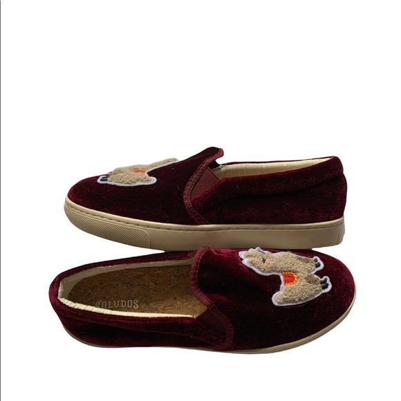 SOLD Soludos velvet Llama slip on sneaker size 8 - Picture 2 of 4